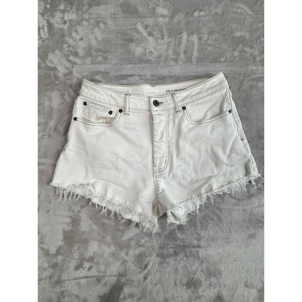 The Normal Brand White Frayed Denim Jean Shorts